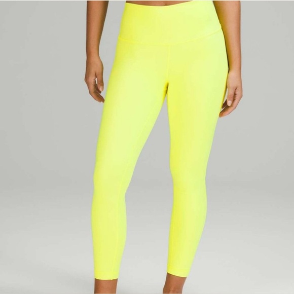lululemon Wunder Under High Rise Leggings 25” Women’s 4 Running Marathon Yellow - Picture 1 of 12